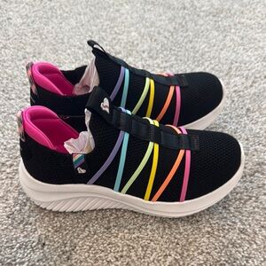 Toddler Girl’s Ultra Flex 3.0 Shoes Size 12.5, Kid’s Rainbow Slip-on Shoes